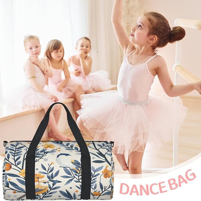 Rustic Birds Travel Duffle Bag for Women Men, Overnight Weekender Bag, Carry on Tote for Sport Gym