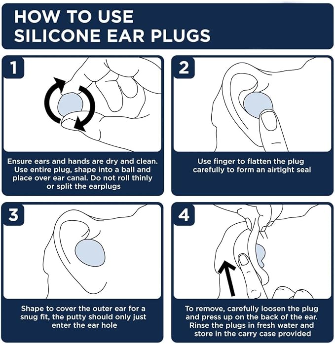Family Pack Moldable Silicone Ear Plugs – 9 Pairs with Individual Cases, Waterproof & Noise Reducing for Sleeping, Swimming, Concerts, Travel (9 Colors)