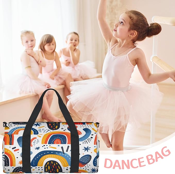 Abstract Rainbow Travel Duffle Bag for Women Men, Overnight Weekender Bag, Carry on Tote for Sport Gym