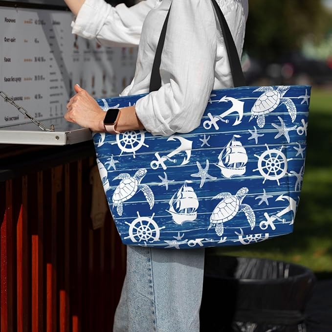 Beach Bag Tote Bags Waterproof Sandproof for Women Large Beach Tote Bag Foldable with Pockets for Weekend Vacation