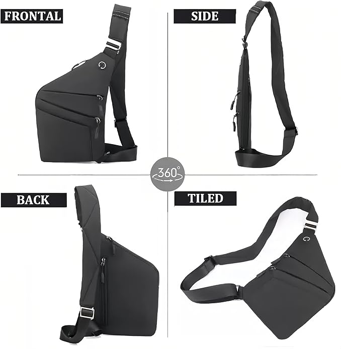 Crossbody Travel Bags for Women, Anti Theft Proof Safe Slim Sling Travel Purses, Personal Flex Shoulder Bag for Men Women