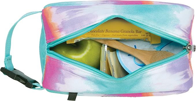 PackIt Freezable Snack Box, Tie Dye Sorbet, Built with ECOFREEZE Technology, Collapsible, Reusable, Zip Closure with Buckle Handle, Great for All Ages and Fresh Snacks on the go (Pack of 12)