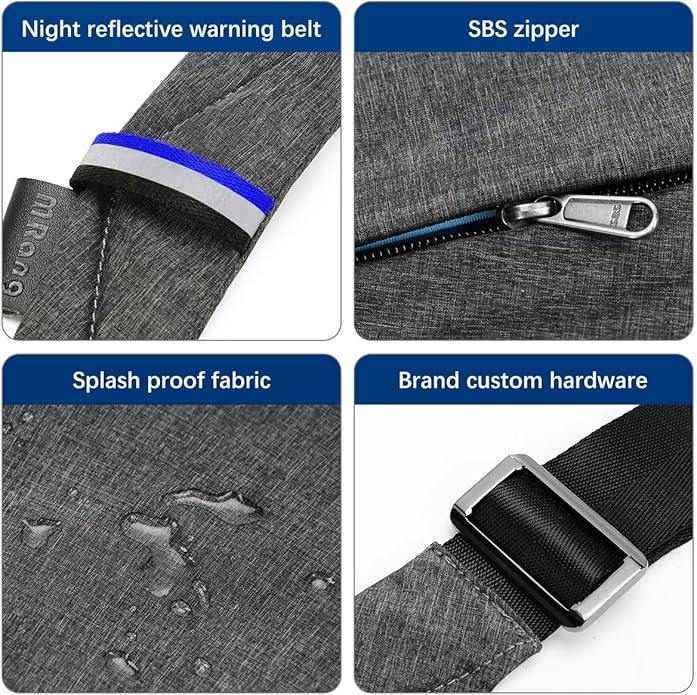 MRang Sling Crossbody Bags Trendy Travel Anti Theft Safe Purse Bags for Women Men Waterproof