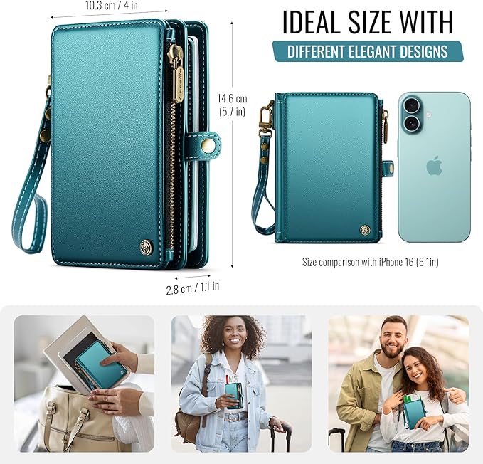 ASAPDOS Passport Holder Wallet Case Wallet for Men Women Blue