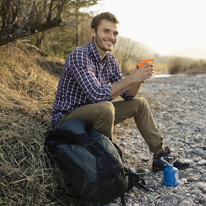 2 Pcs Collapsible Cups, Silicone Collapsible TravelCup, Expandable Folding Camping Drinking Cup with Lids Reusable Small Portable Mugs-Cup for Travel, Camping, Hiking,Outdoors (Light Blue&Orange)