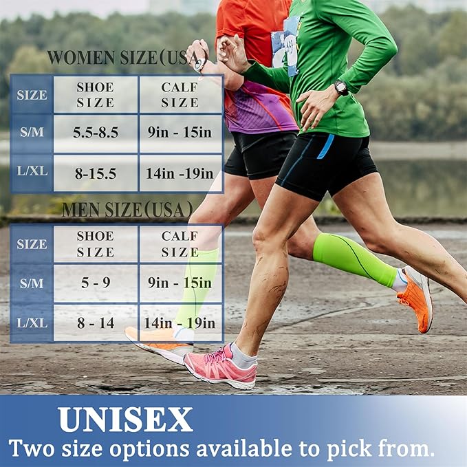 CHARMKING 6 Pairs-Compression Socks for Women & Men Circulation Best Support for Nurses, Running, Athletic,Flight Travel