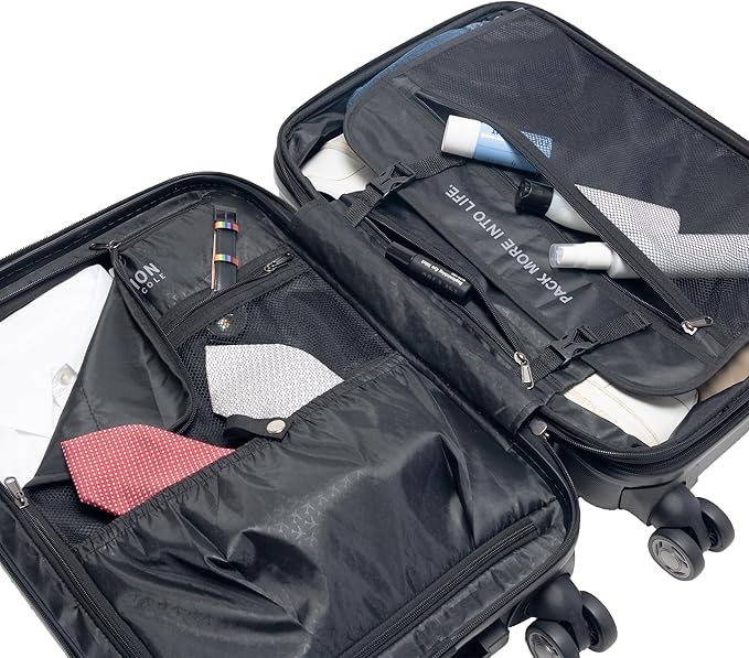 Kenneth Cole REACTION Renegade Luggage Expandable 8-Wheel Spinner Lightweight Hardside Suitcase, Peony, 20-Inch Carry On