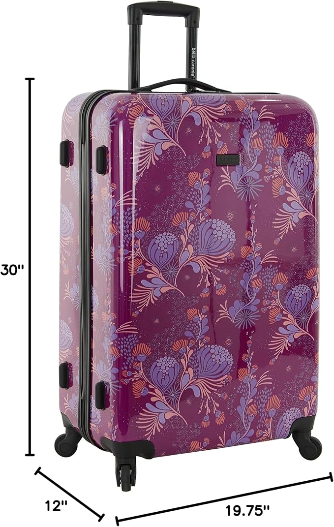 Bella Caronia 3 Piece or 20" Carry-On Set Voguish Luggage Set, Style Flora, 3 Piece Set