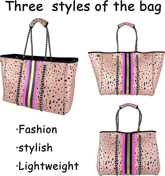 QOGiR Neoprene Multipurpose Beach Bag Tote with Inner Zipper Pocket … … … …