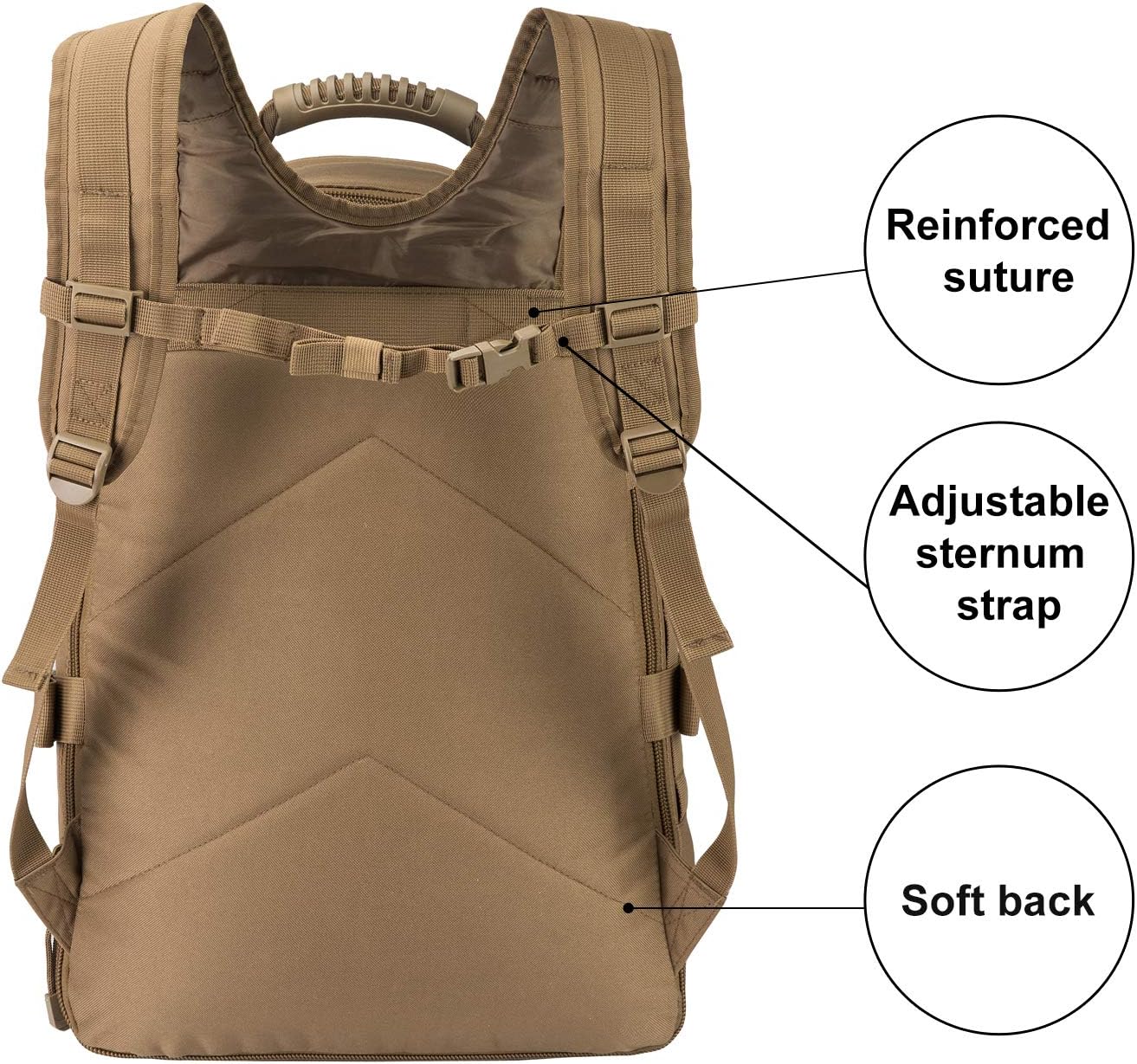 Tactical Backpack Military Backpacks for Men Army Expandable 3 Day Assault Pack Molle Backpacks Bug Out Bag for Camping Hiking Rucksack Fishing