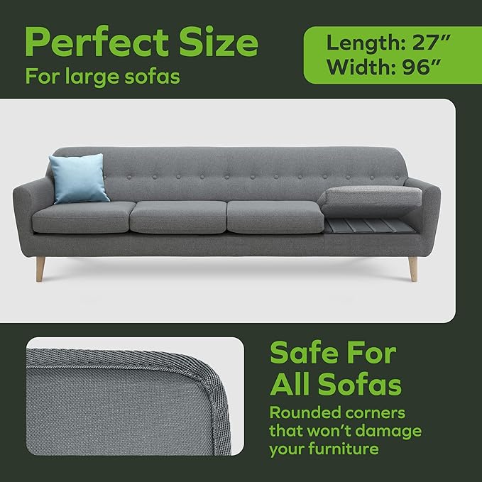 BEN'SHOME® Heavy Duty Sofa Support Board for Sagging Sofas | Fits 82"-96" XL Sofas, 27" Seat Depth | Protects Your Back from Sinking Seats | 0.5" Solid Wood, 400 LBS, Anti-Slip, Lifetime Replacement