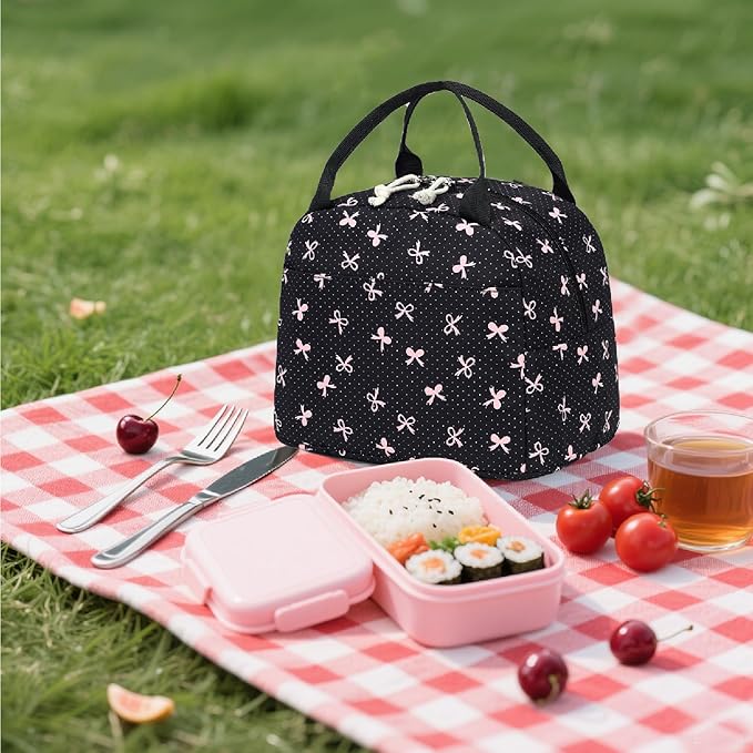 LEDAOU Lunch Box for Women Insulated Lunch Bag Cute Lunchbox Compact Cooler Thermal Reusable Lunch Tote for Work School Picnic Travel