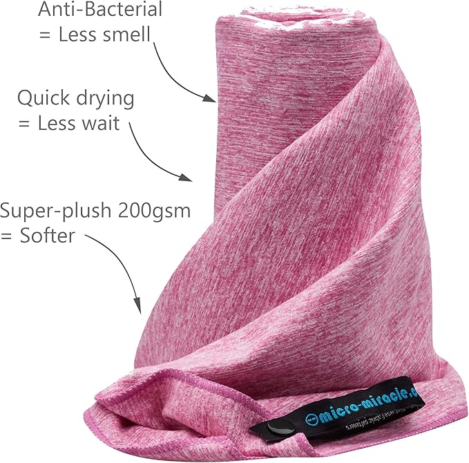 2-Pack Microfiber Towel - XXL Travel Quick Dry and Extra Soft Microfiber Towels, Lightweight and Compact for Gym, Swim Practice, Travel, Backpacking, Camping, RV, Beach, Camping