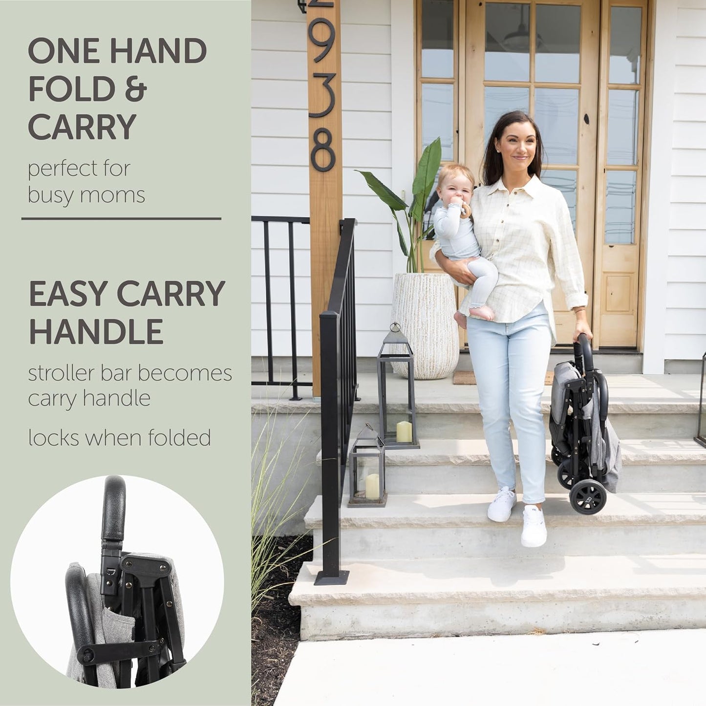 Lightweight Travel Stroller for Baby & Toddlers - Easy Fold & Compact Stroller with Canopy, Storage Basket, Multi-Position Recline & Convenient One-Hand Fold (Grey)