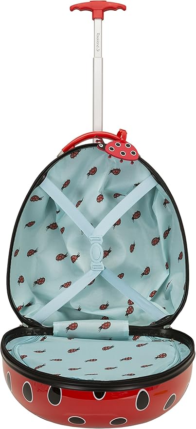 Rockland Jr. Kids' My First Hardside Spinner Luggage, Telescoping Handles, Ladybug, Carry-On 19-Inch