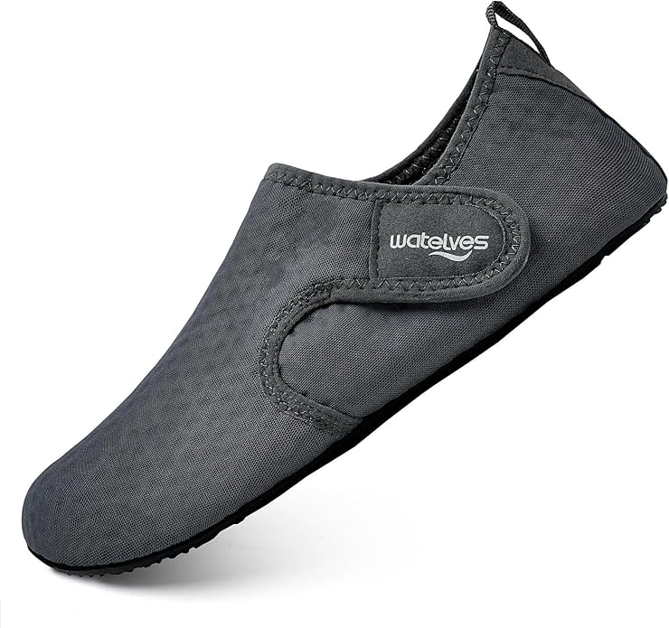 WateLves Water Shoes for Women Men Swim Beach Aqua Socks Quick Dry Barefoot House Slippers Travel Shoes with Adjustable Magic Tape for Pool Diving Boating Yoga Surf