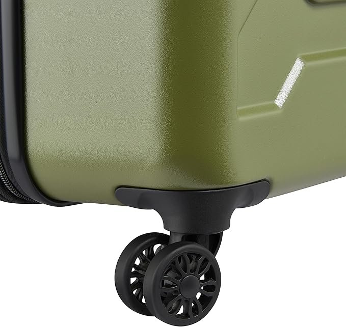 Jeep JH004C Hardside Expandable Luggage with Spinner Wheels (Avocado, Checked-Large 28 Inch)