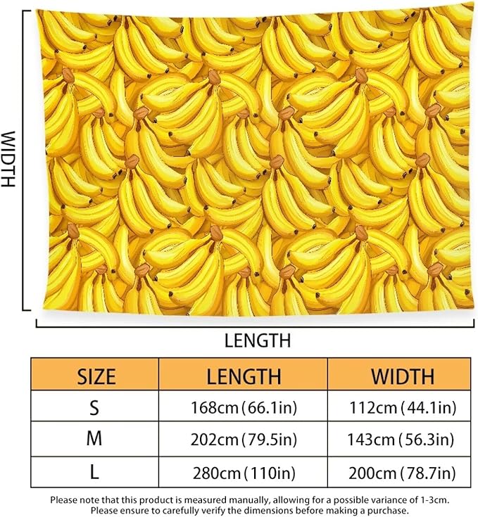 Creative Banana Print Yellow Beach Towel – Oversized (110"x 78") Lightweight Thin Towels for Adults - Quick Dry, Absorbent Easy to Carry Sand Free Travel Towel for Vacation Swimming, L
