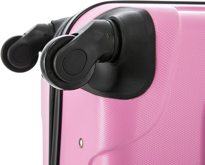 InUSA ENDURANCE Luggage with Spinner Wheels | Durable Lightweight Hardshell Suitcase, Spacious Travel Bag with Handle and Trolley | 20-Inch Carry On Small Luggage | Pink
