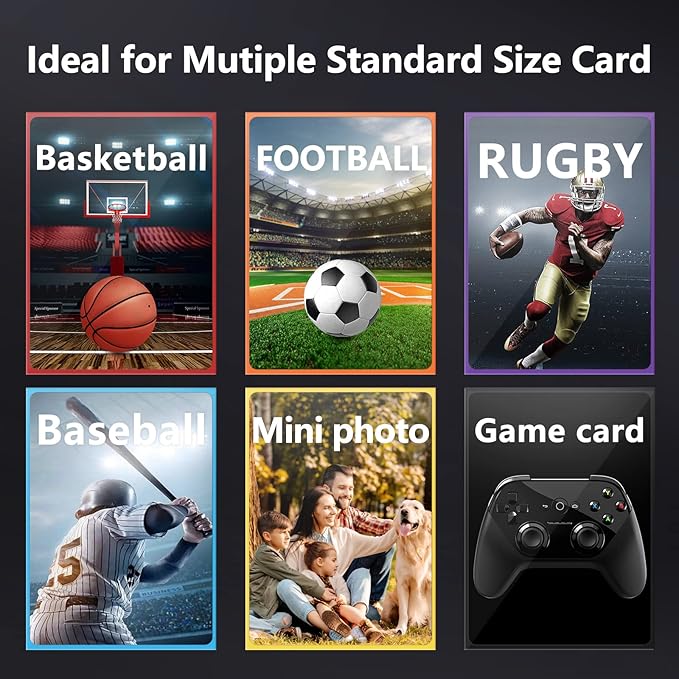 Mlikero 1000 Count Card Sleeves, Baseball Card Sleeves for Standard Cards, 10 Colors Trading Cards Sleeves Fit for MTG, Football Card, Sports Cards, Game Cards