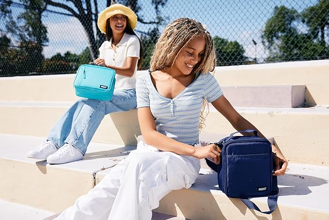 PackIt Freezable Classic Lunch Box, Sea Shark, Built with EcoFreeze Technology, Collapsible, Reusable, Zip Closure With Zip Front Pocket and Buckle Handle, Designed for Fresh Lunch On the Go