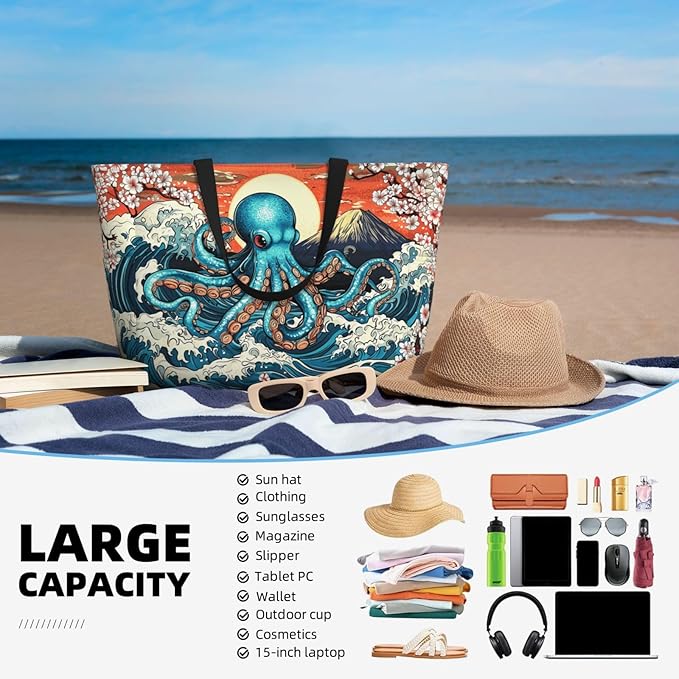 Extra Large Beach Bags For Women, Waterproof Beach Totes Bags For Women, Lightweight Foldable Pool Bag With Zipper