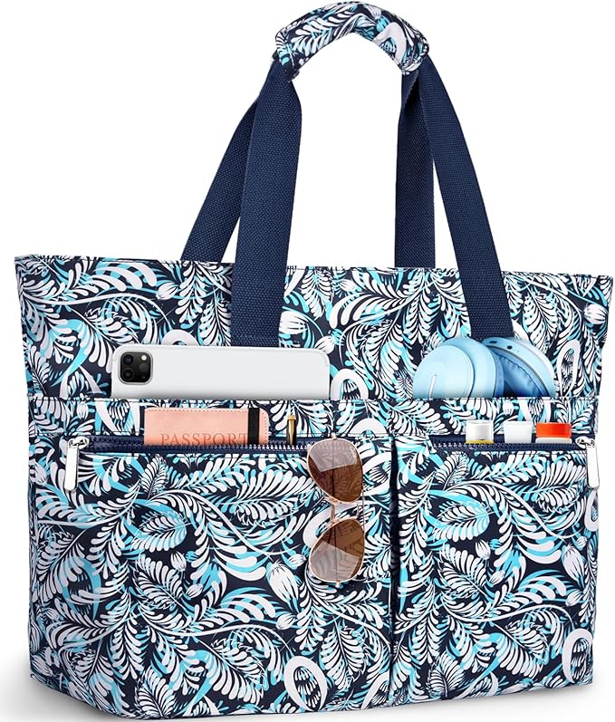 HUANLANG Large Beach Bags for Women Pool Bag with Zipper, Waterproof Sandproof Beach Tote Travel Bag with Wet Pocket | Waterproof, Large capacity, Dry/wet separation, Durable fabric, Cooling function, sandproof