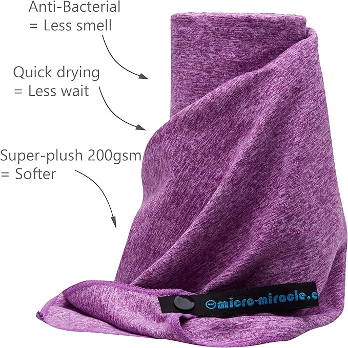 2-Pack Microfiber Towel - XXL Travel Quick Dry and Extra Soft Microfiber Towels, Lightweight and Compact for Gym, Swim Practice, Travel, Backpacking, Camping, RV, Beach, Camping