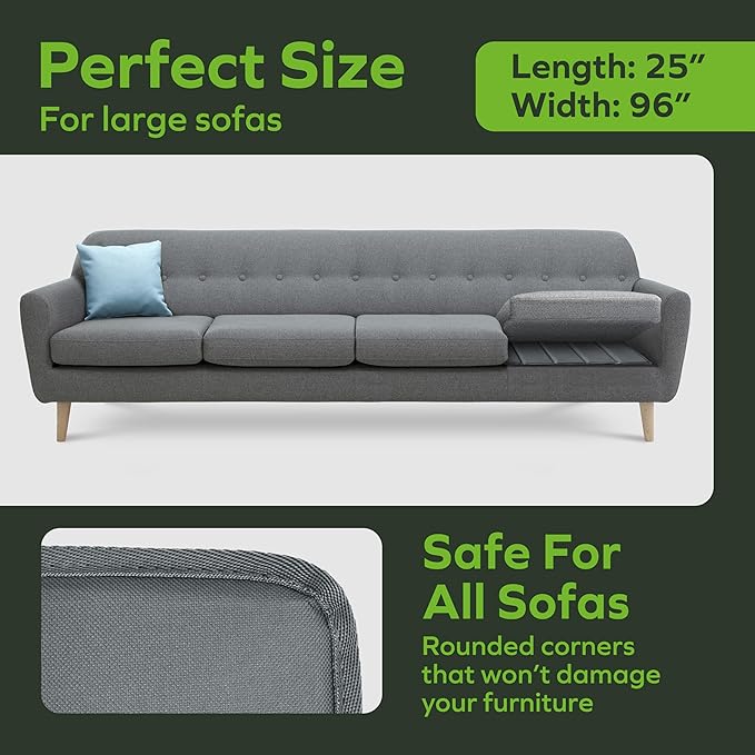 BEN'SHOME® Heavy Duty Sofa Support Board for Sagging Sofas | Fits 82"-96" XL Sofas, 25" Seat Depth | Protects Your Back from Sinking Seats | 0.5" Solid Wood, 400 LBS, Anti-Slip, Lifetime Replacement