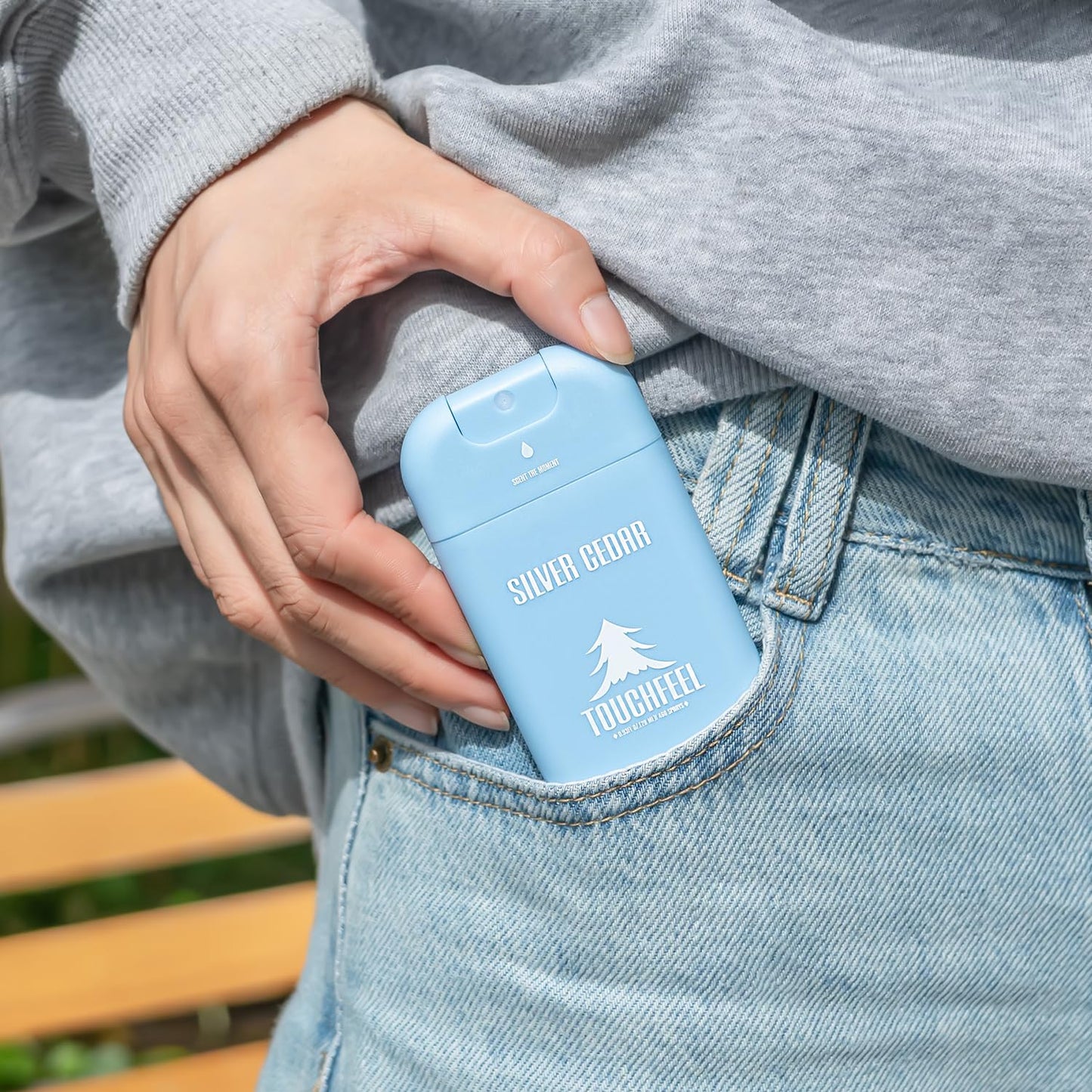 Power Mist Hand Sanitizer Spray, Scented Hydrating Hand Sanitizers Travel Size Refillable, Pocket Portable 3-Pack (Silver Cedar) 0.93Fl Oz 460-Sprays Each