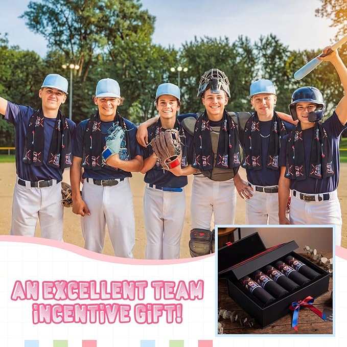 12 Pcs Six Seven Ice Cream Drip Cooling Towel 40"x12" Swim Pool Towel Cooling Baseball Softball Team Gift Youth Gift for Hot Weather Workout Gym Sport Party Favors(67 Baseball)