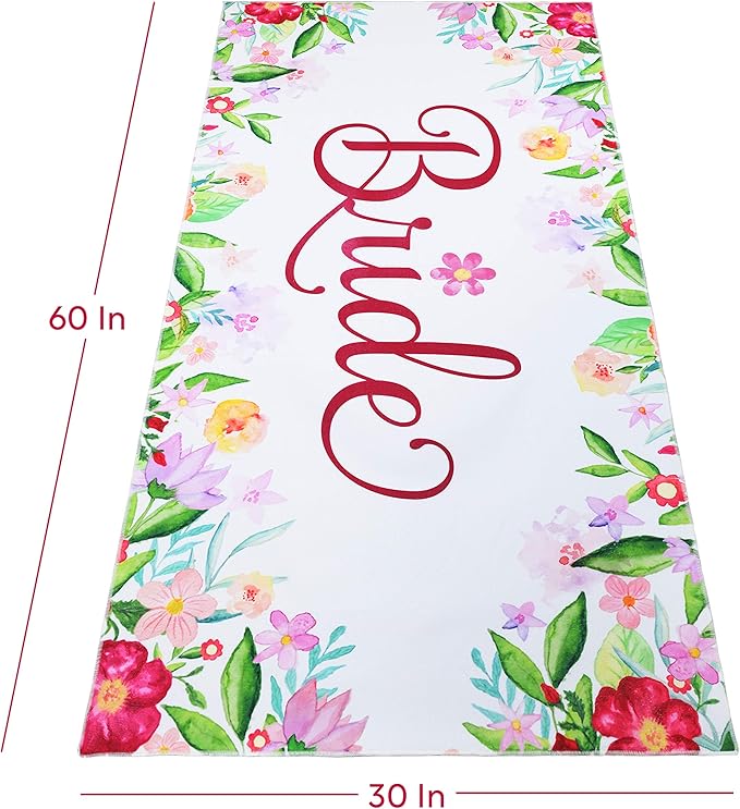 Bride Beach Towel - Large Travel Friendly Honeymoon Towel - Great for Bachelorette Pool Party and Beach Wedding Gift - 60"x30"
