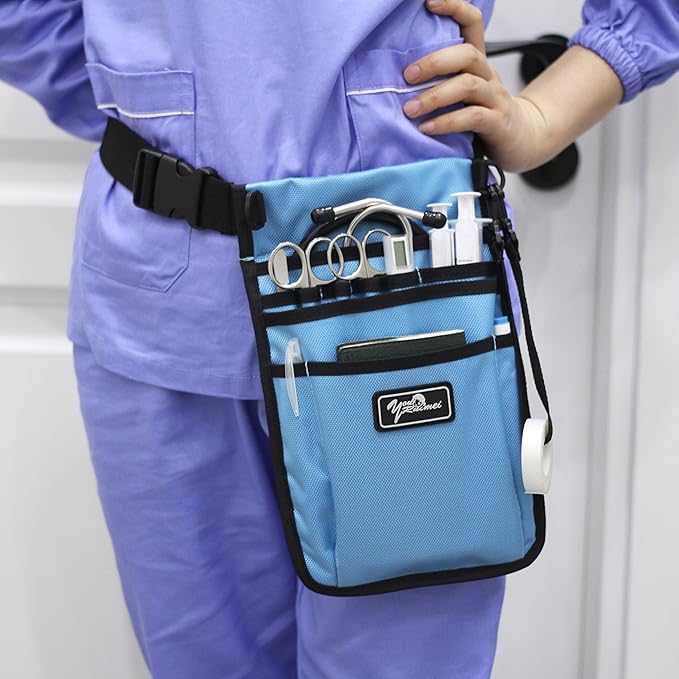 Nurse Fanny Pack for Work,Kit Practical Waist Bag for Nurses,Fanny Pack for Basics,Nurse Utility Belt Organizer Bag (Royal Blue)