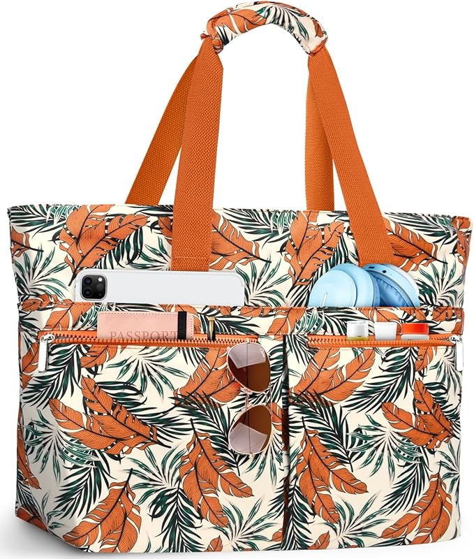 HUANLANG Large Beach Bags for Women Pool Bag with Zipper, Waterproof Sandproof Beach Tote Travel Bag with Wet Pocket | Waterproof, Large capacity, Dry/wet separation, Durable fabric, Cooling function, sandproof