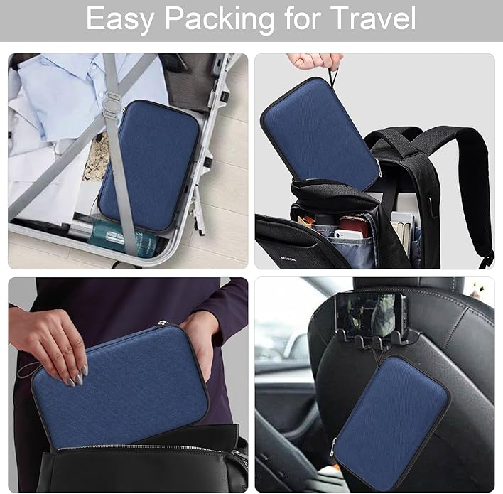 Bukere Travel Sunglasses Organizer Case Adjustable Slot For Multiple Eyeglasses Hard-shell Portable Storage Box for Men Women
