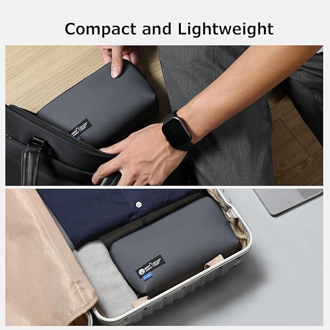 RIGHT AWAY Travel Tech Pouch,Waterproof Cord Case,Electronics Organizer Travel Case,Cable Organizer Storage Bag For Phone, Charger, Accessories(Dark Gray)
