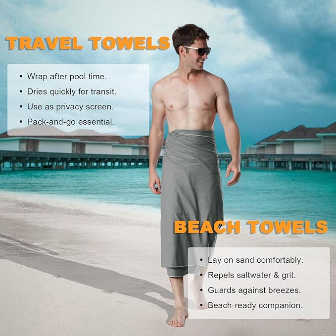 Your Choice Quick Dry Towel - Super Absorbent Microfiber for Gym, Travel, Camping | Ultra Compact & Lightweight