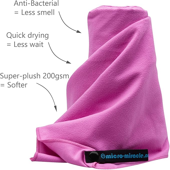 2-Pack Microfiber Towel - XXL Travel Quick Dry and Extra Soft Microfiber Towels, Lightweight and Compact for Gym, Swim Practice, Travel, Backpacking, Camping, RV, Beach, Camping