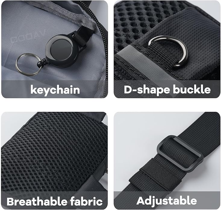 Small Sling Bag Mini Crossbody Bag with RFID Blocking Fashionable Fanny Pack for Women and Men Chest Bag for Travel