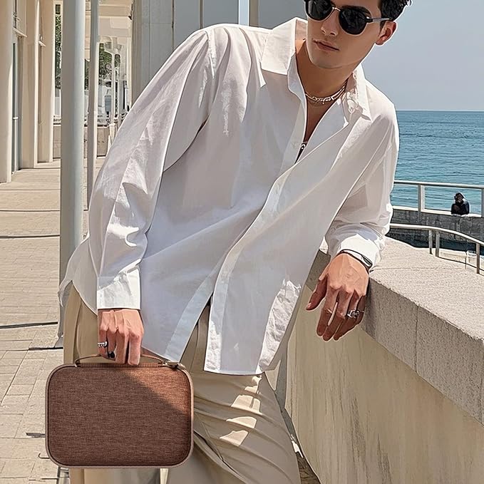 Travel Sunglass Organizer Case for Quay Polarized Sunglasses Men Women, Trendy Glasses Storage Box (Bag Only)