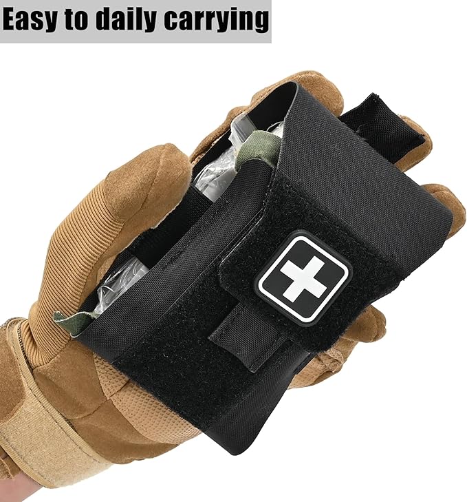 Mini IFAK Micro Trauma Pouch | Compact Empty EDC First Aid Organizer | Portable Stop Bleeding Supplies Pouch for Medic Gear & Survival Kits