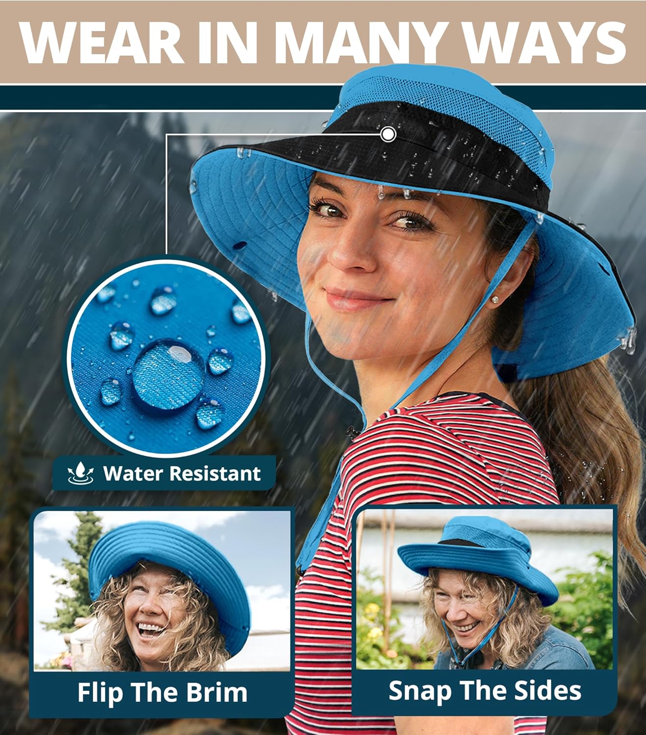 GearTOP Safari Sun Hat for Men and Sun Hats for Women UV Protection UPF 50+ Hiking, Gardening, Fishing