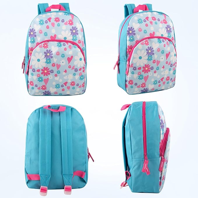 Trail maker 15 Inch Kids Backpacks for Boys & Girls | Preschool, Kindergarten, Elementary School Backpacks with Adjustable, Padded Straps (Dancing Daisies)