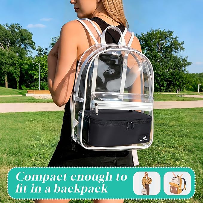 NOL Natural Organic Lifestyle Insulated Lunch Bag for Adults – Compact Cooler Lunch Box with Food-Grade Lining, Waterproof Lunch Bag for Work, Travel | Portable Thermal Meal Tote with Handle, Black