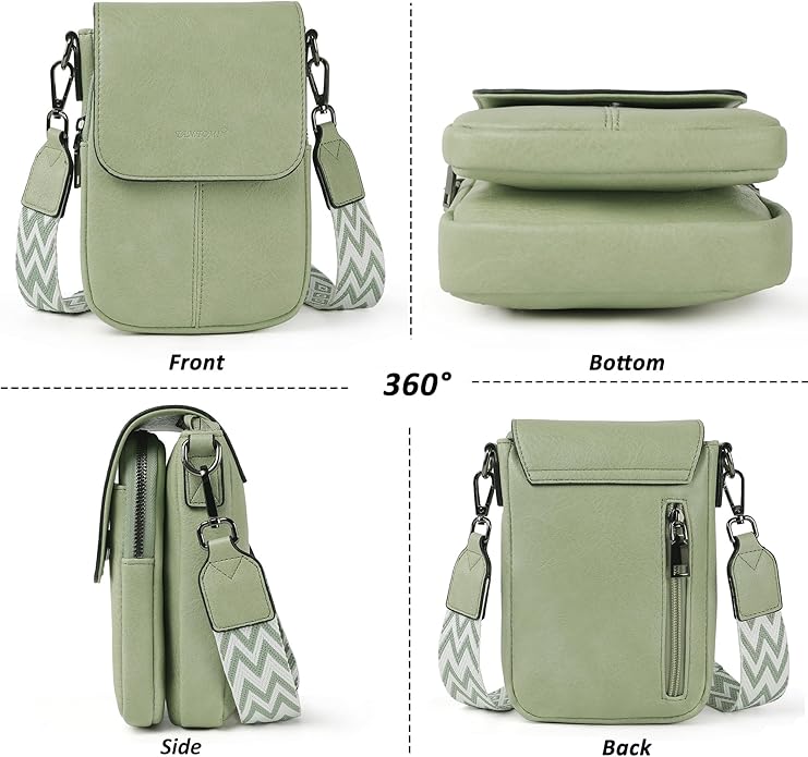 TANTOMI Small Crossbody Bags for Women, Small Purses with Card Slots Phone Purse Wide Adjustable Strap