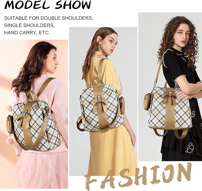 ZOCAI Backpack Purse for Women Fashion Backpack Purses PU Leather Daypacks Anti-Theft Shoulder Bag Satchel Purse