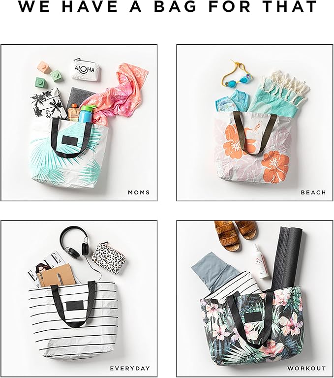 ALOHA Collection Day Tripper Tote | Lightweight, Packable, and Splash-Proof Beach Tote Bag | Easy to Clean