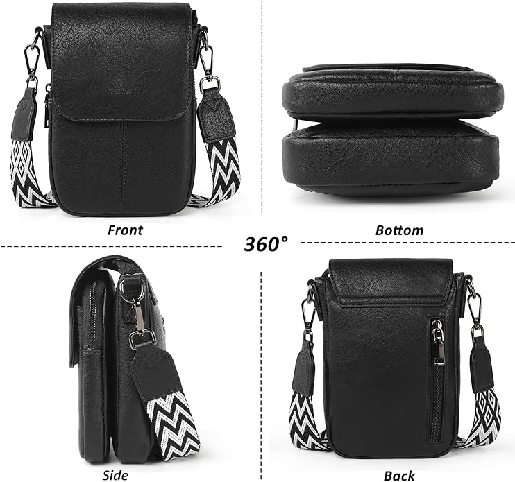 TANTOMI Small Crossbody Bags for Women, Small Purses with Card Slots Phone Purse Wide Adjustable Strap
