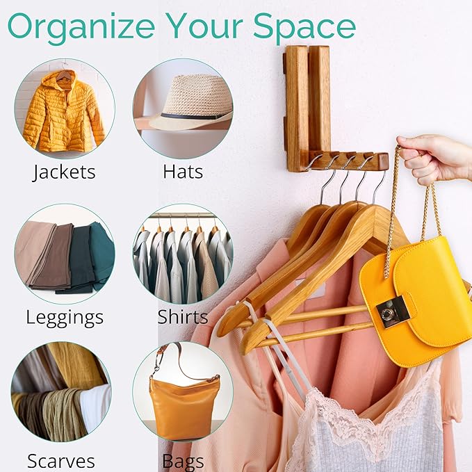 Clothes Drying Rack Wall Mounted, Foldaway Clothes Rail - Multi-Functional Organizer for Laundry Rooms, Hanging Decor, Bathrooms - Adds a Modern Touch to Your Space, Durable and Space-Saving Solution