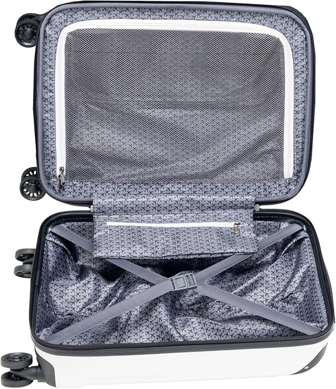 Kenneth Cole Reaction Flying Axis 28" Hardside Expandable 8-Wheel Spinner Check-Size Luggage, Coconut White